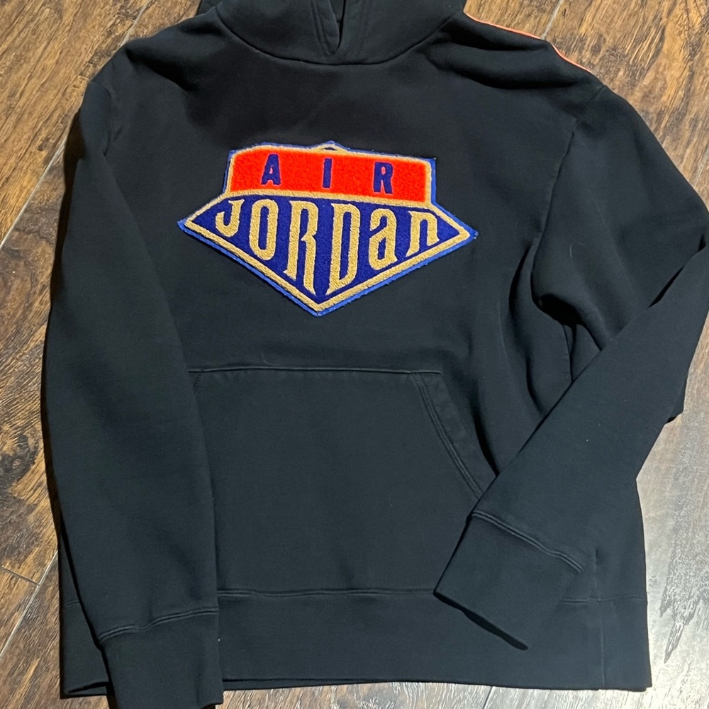 Air Jordan Black Hoodie with Logo